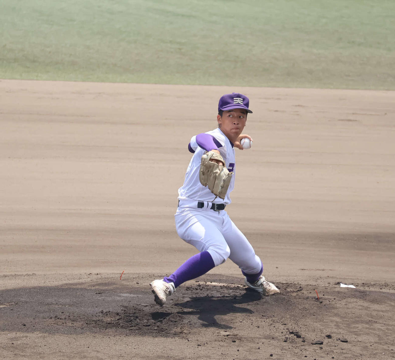 天理　先発の木ノ下（撮影・斉藤龍平）