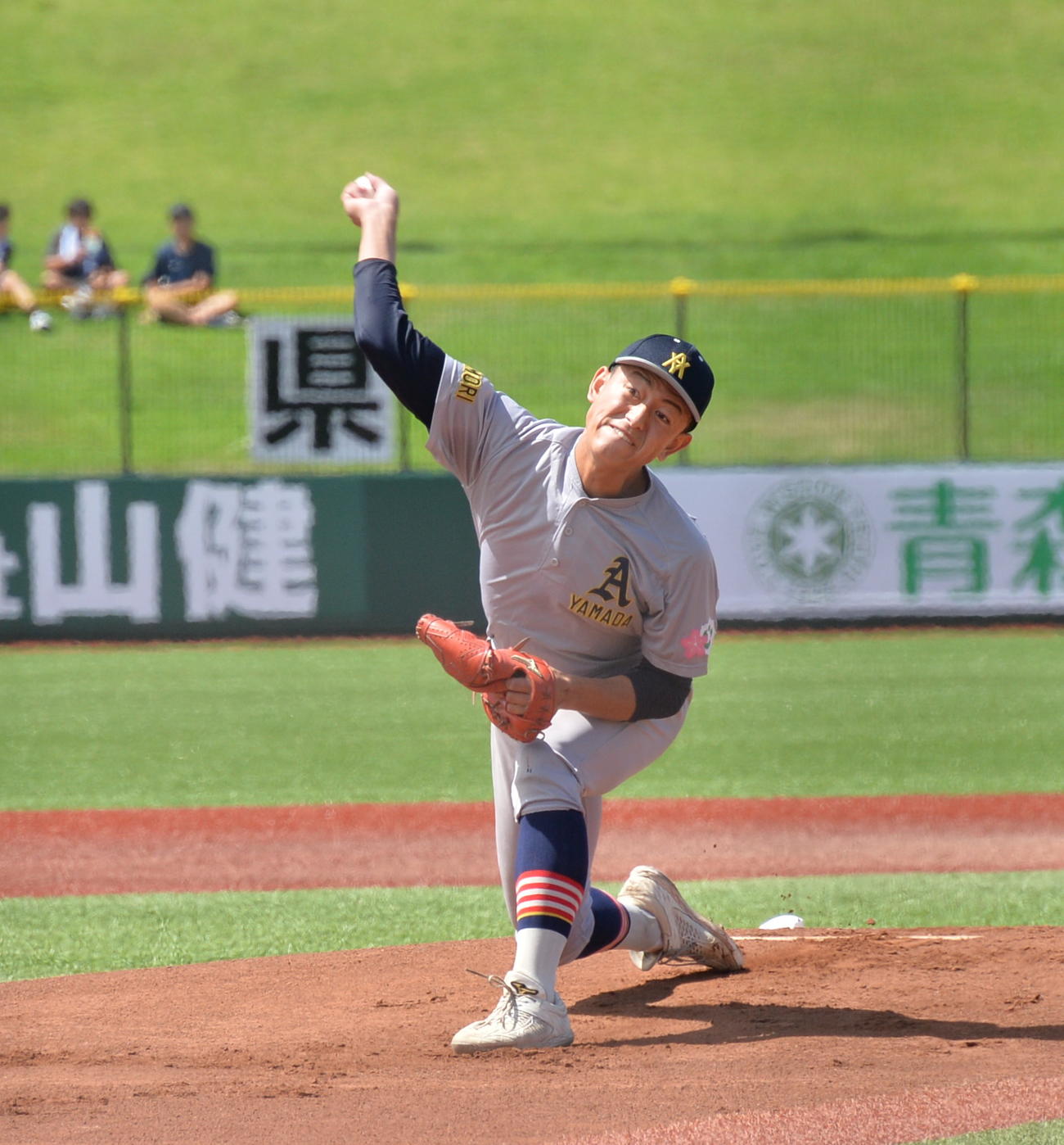 弘前学院聖愛対青森山田　青森山田の先発は桜田（撮影・濱本神威）