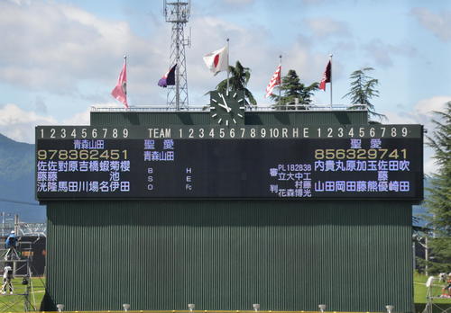 弘前学院聖愛対青森山田　両校の先発メンバー（撮影・濱本神威）