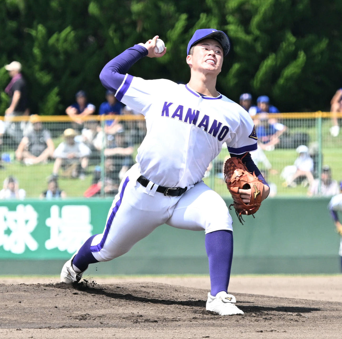 秋田商対金足農　154球で完投勝利を飾った金足農・吉田（撮影・千葉一成）