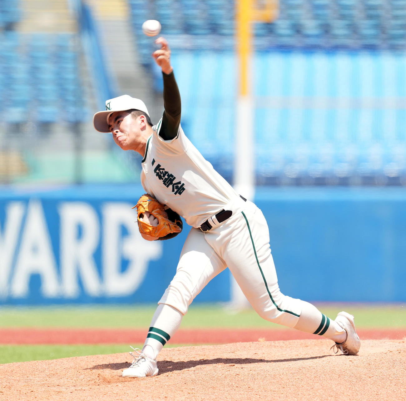 東亜学園対二松学舎大付　二松学舎大付の先発関根（撮影・たえ見朱実）