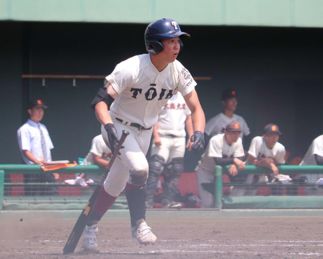 大阪桐蔭対大商大堺　実戦復帰を果たした、大阪桐蔭の吉田