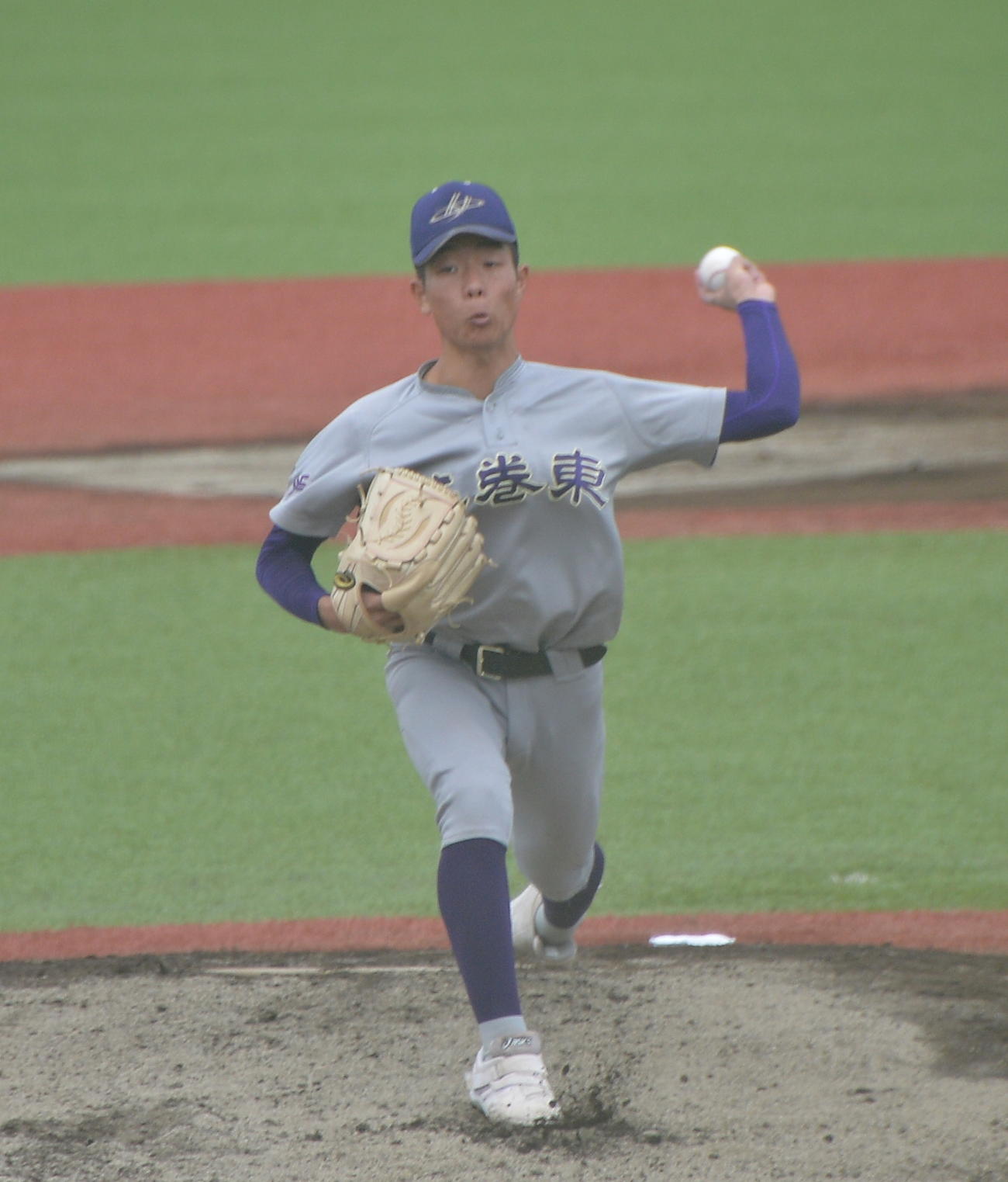 花巻東対盛岡大付　花巻東の先発は葛西（撮影・濱本神威）