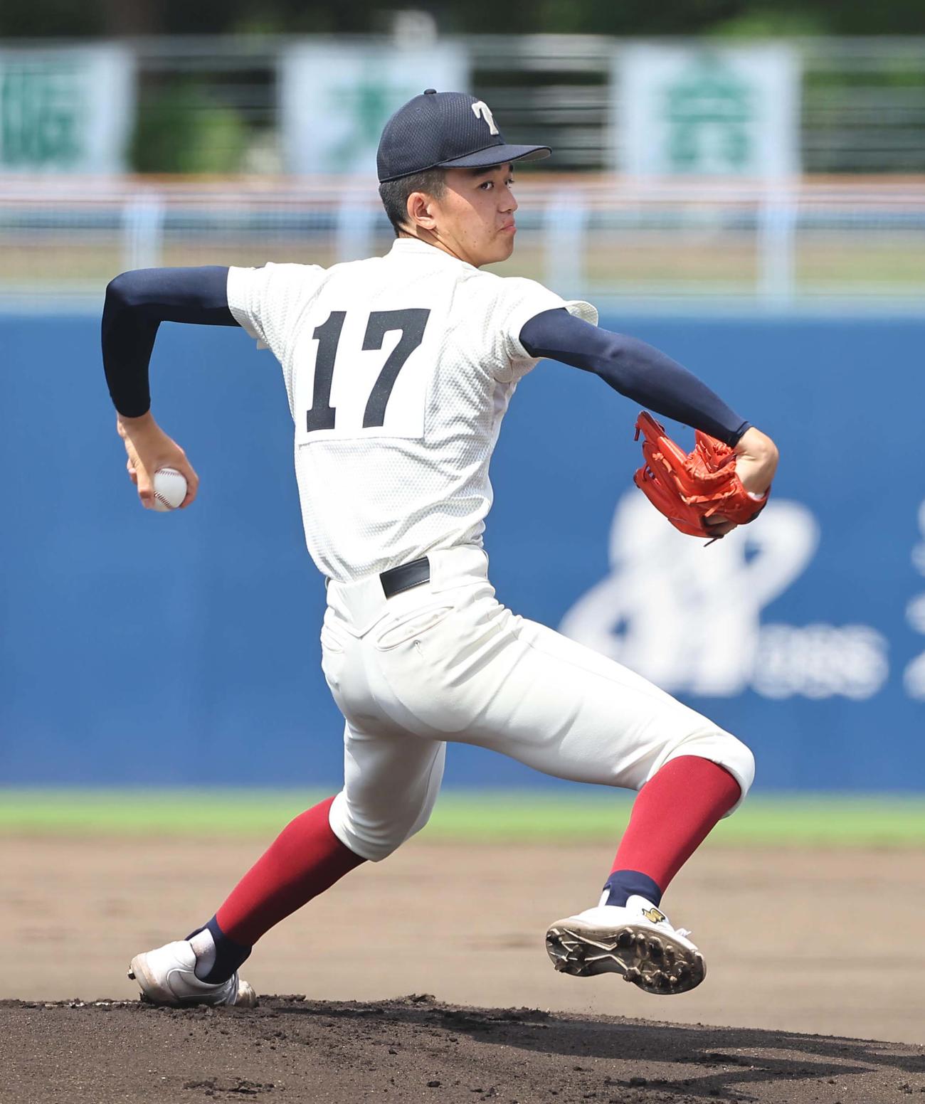 早稲田摂陵対大阪桐蔭　大阪桐蔭先発の山口（撮影・上田博志）