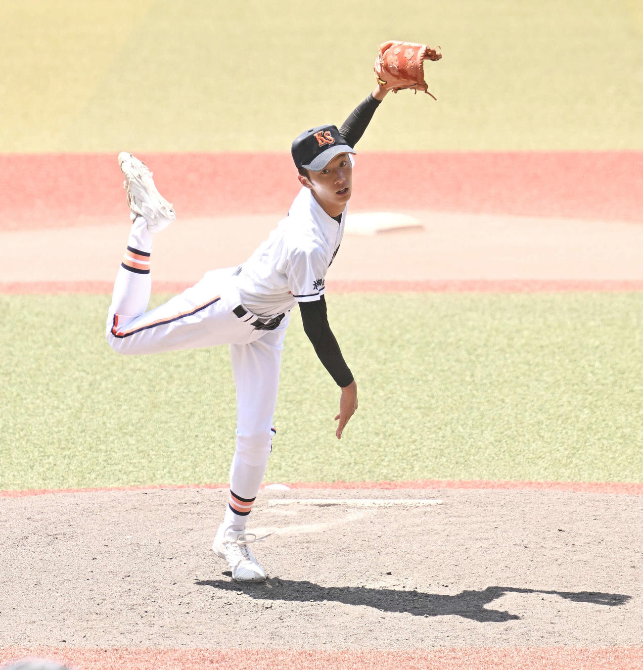 東京学館対木更津総合　木更津総合先発の石沢（撮影・滝沢徹郎）