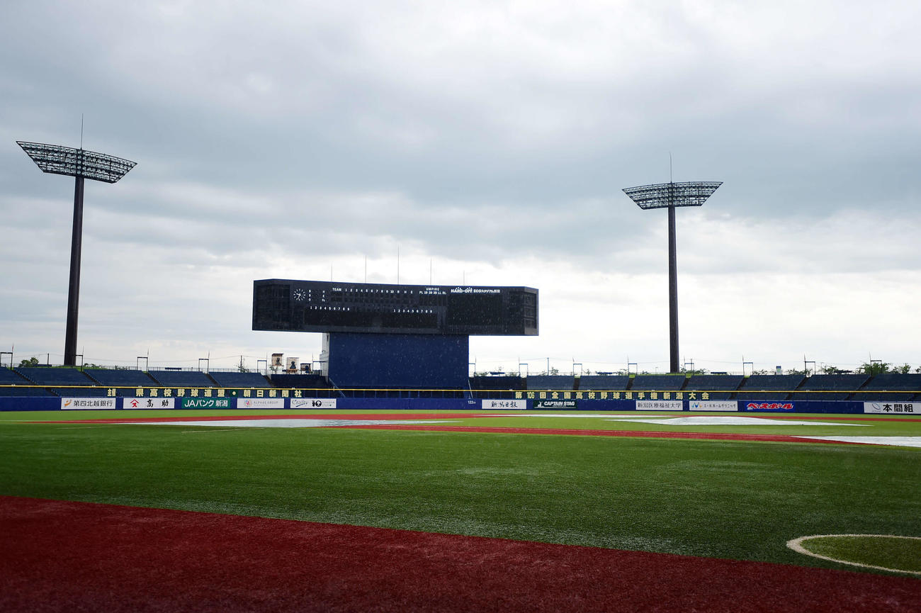 帝京長岡対新潟産大付の試合は雨天順延
