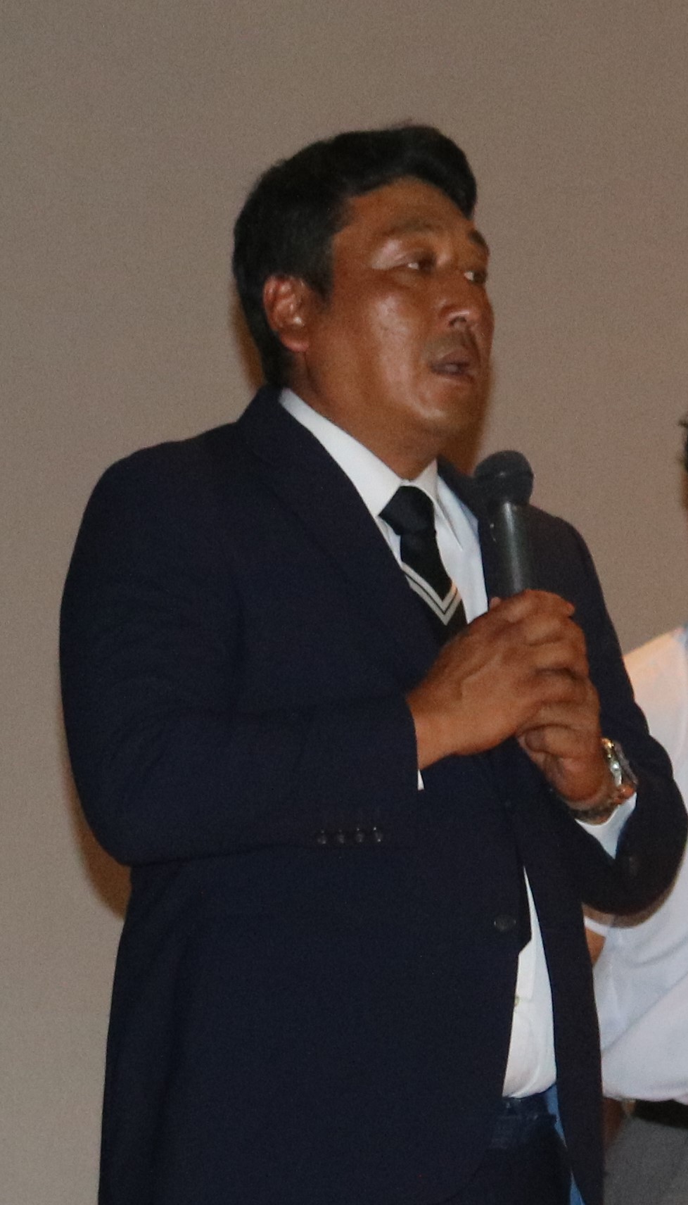 東海大相模優勝報告会　甲子園へ意気込む原監督（撮影・深田雄智）
