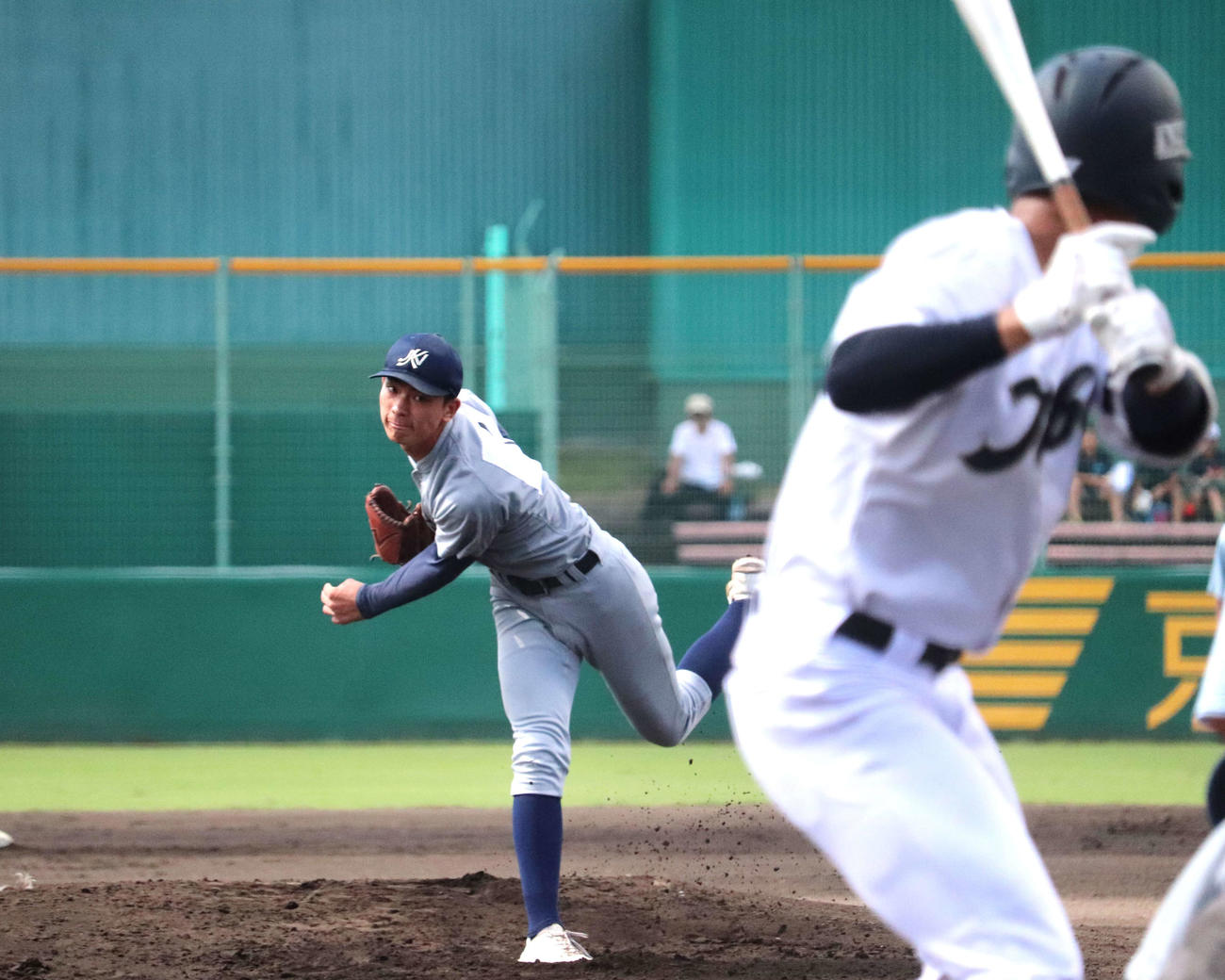 京都外大西対鳥羽　先発した、京都外大西の田中遥音投手（3年）（撮影・中島麗）