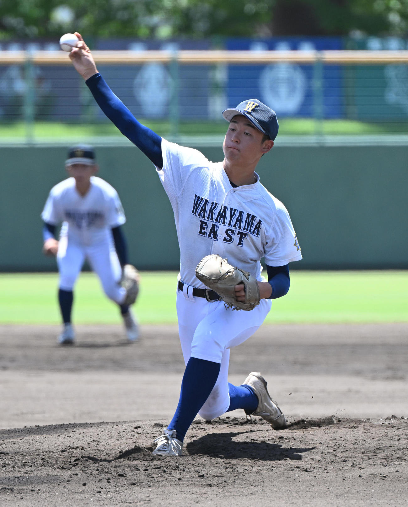 近大新宮対和歌山東　先発する和歌山東・増岡（撮影・和賀正仁）