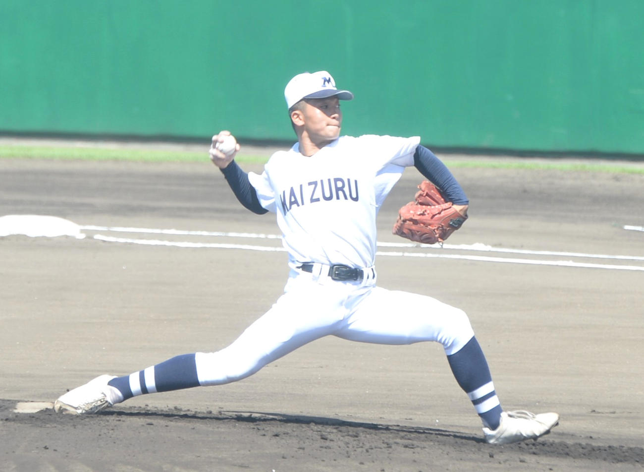明豊対大分舞鶴　先発した大分舞鶴・秋田（撮影・佐藤究）