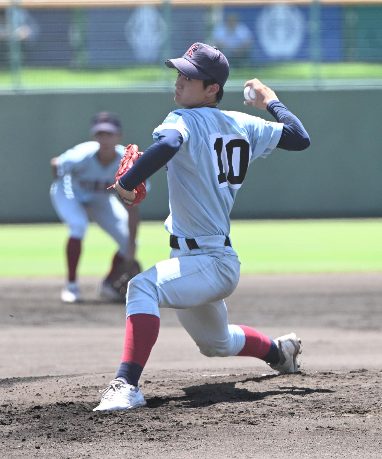 近大新宮対和歌山東　先発する近大新宮・西田（撮影・和賀正仁）