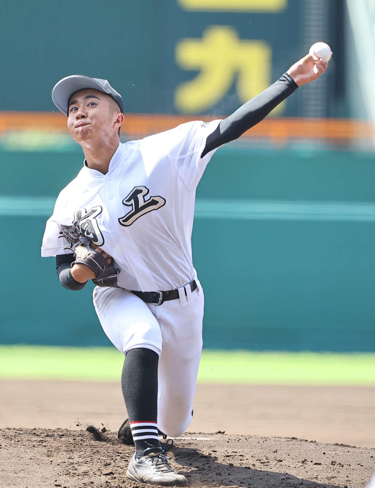 滋賀学園対有田工　有田工先発の石永（撮影・上田博志）