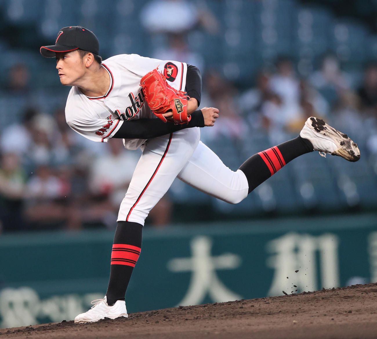 智弁学園対岐阜城北　岐阜城北先発の中本（撮影・上山淳一）