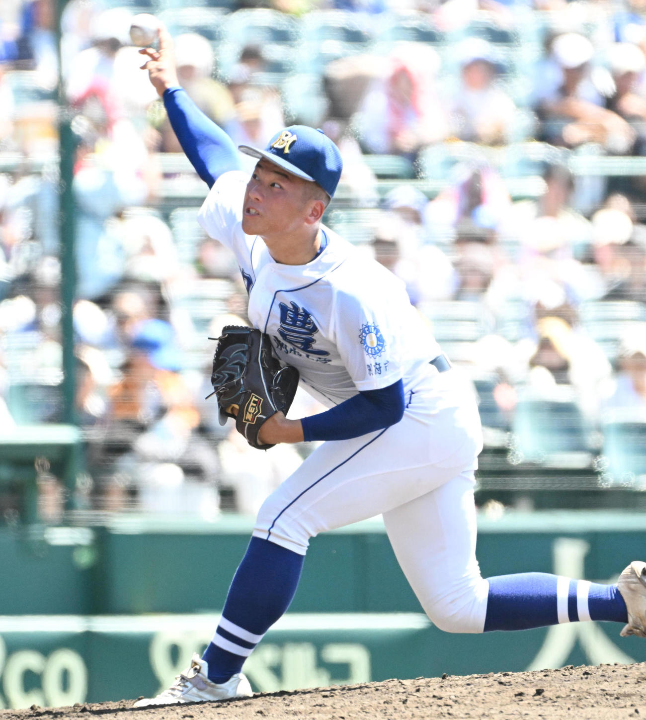 小松大谷対明豊　明豊先発の野田皇志（撮影・石井愛子）