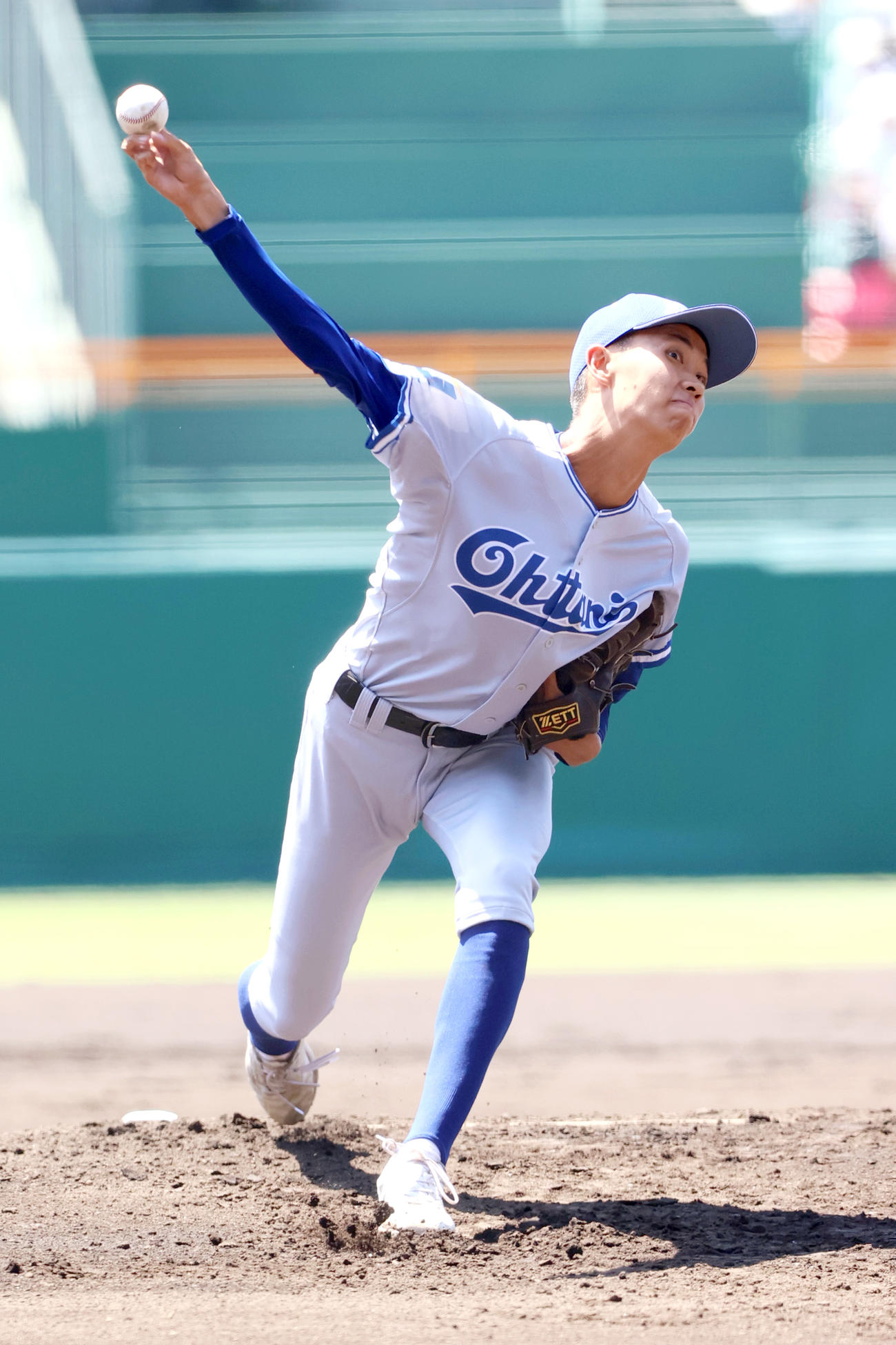 小松大谷対明豊　小松大谷先発の西川大智（撮影・上山淳一）