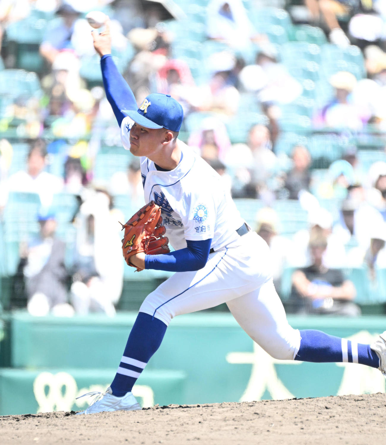 小松大谷対明豊　明豊2番手の一ノ瀬翔舞（撮影・石井愛子）