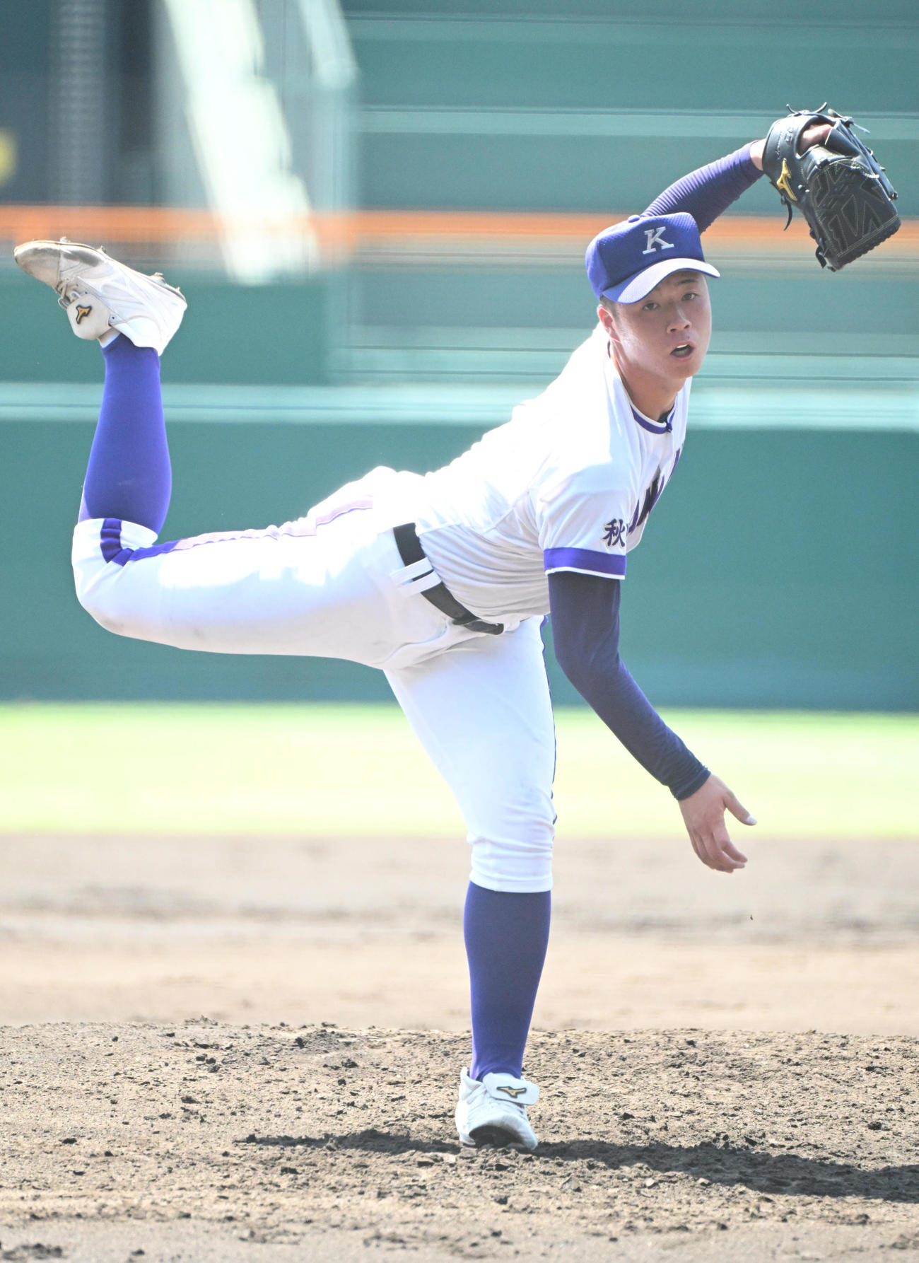 金足農対西日本短大付　金足農先発の吉田大輝（撮影・石井愛子）