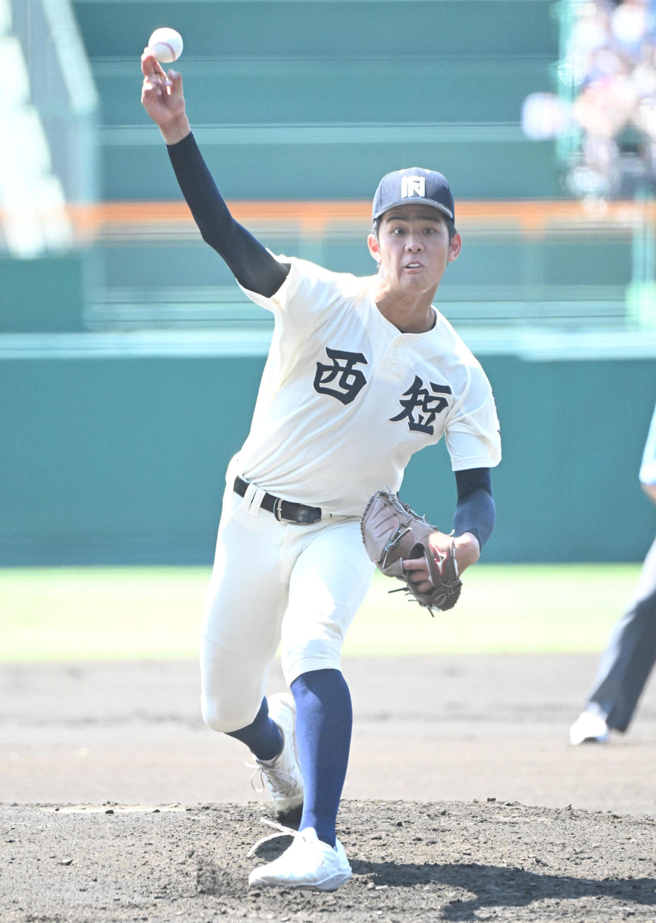 金足農対西日本短大付　西日本短大付先発の村上太一（撮影・石井愛子）
