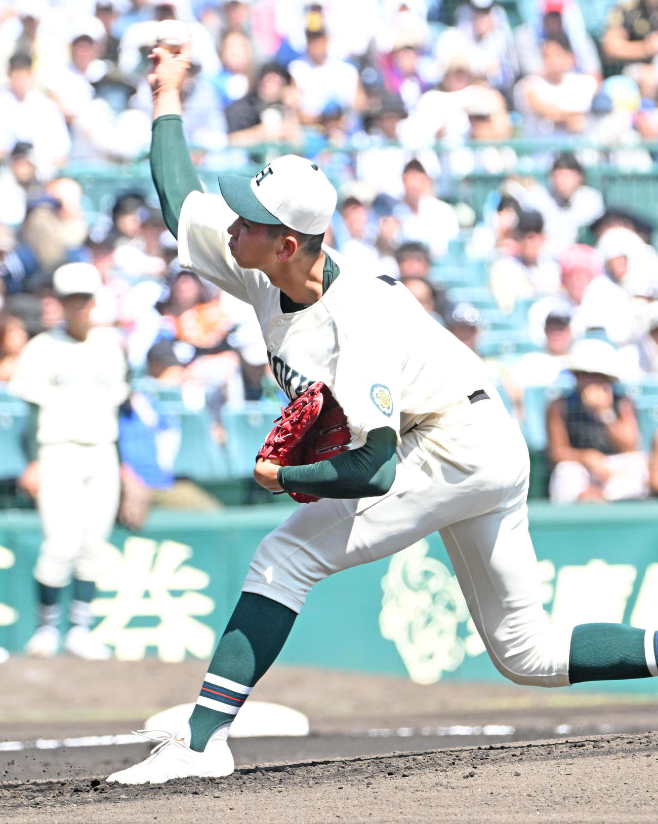 大社対報徳学園　報徳学園先発の今朝丸裕喜（撮影・石井愛子）