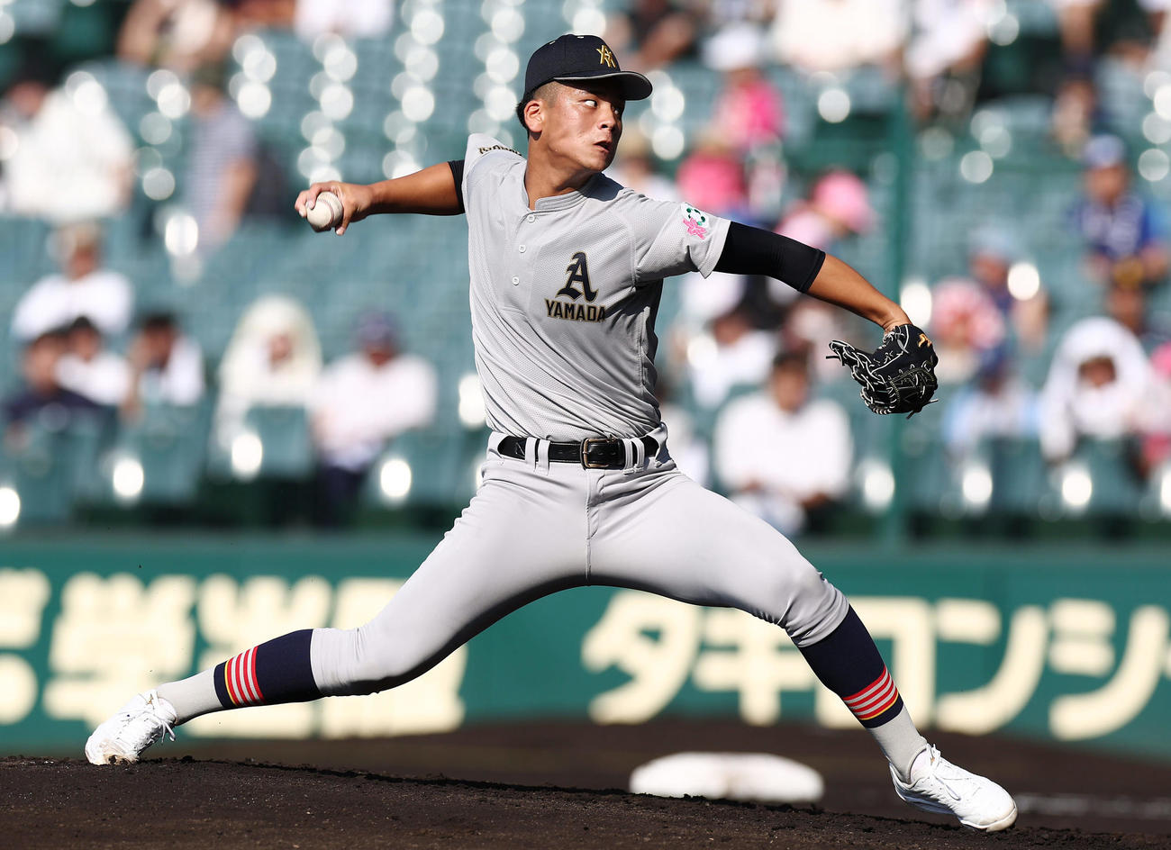 青森山田対長野日大　力投する青森山田先発の関（撮影・前田充）