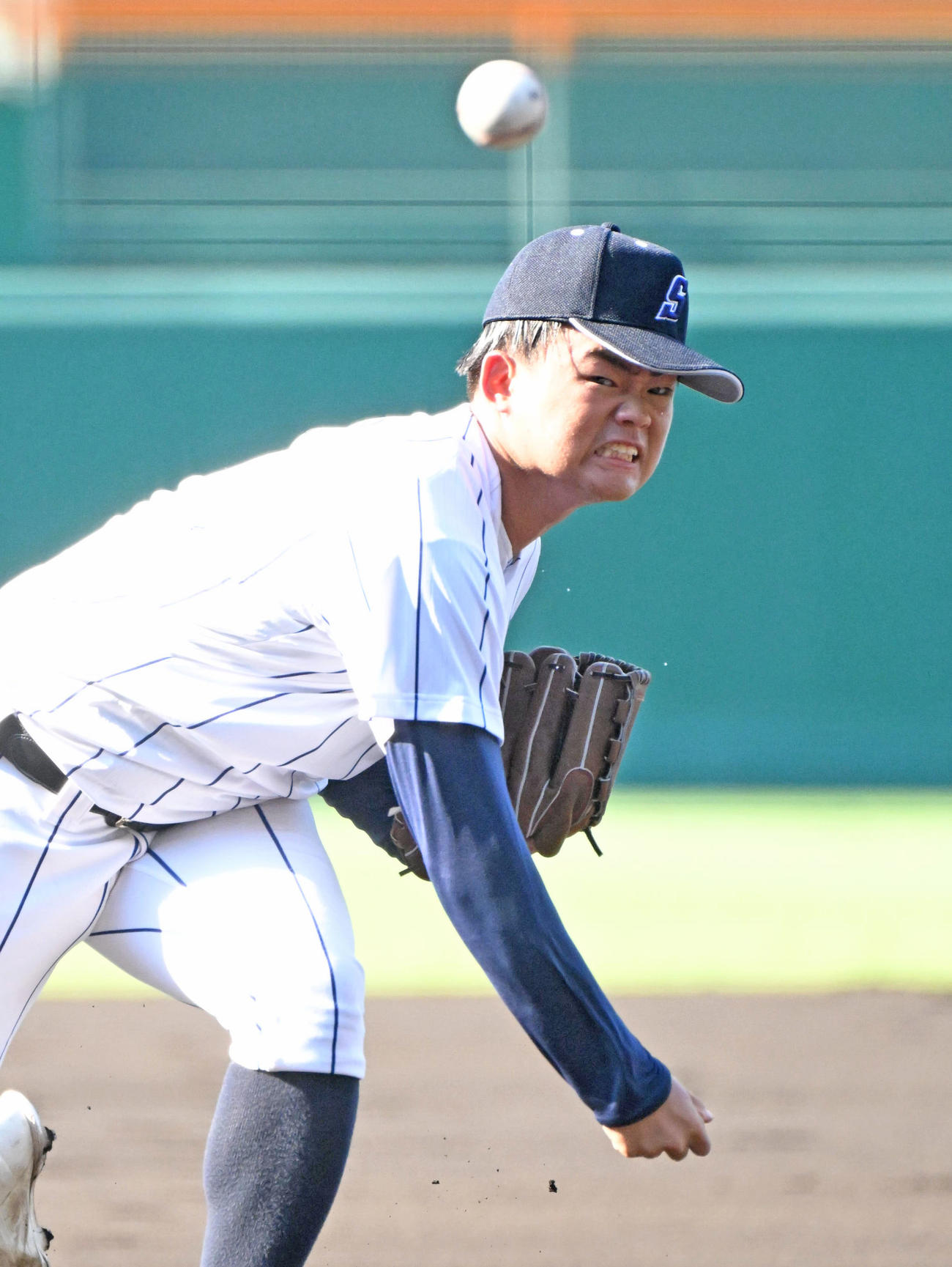 新潟産大付対花咲徳栄　新潟産大付先発の宮田塁翔（撮影・石井愛子）