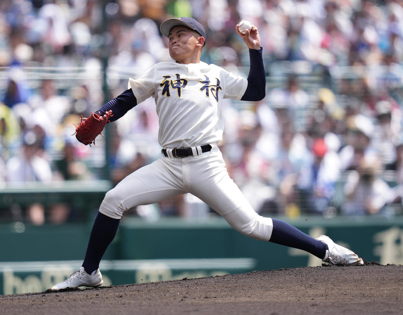 木更津総合対神村学園　先発し力投する神村学園・今村（撮影・鈴木みどり）