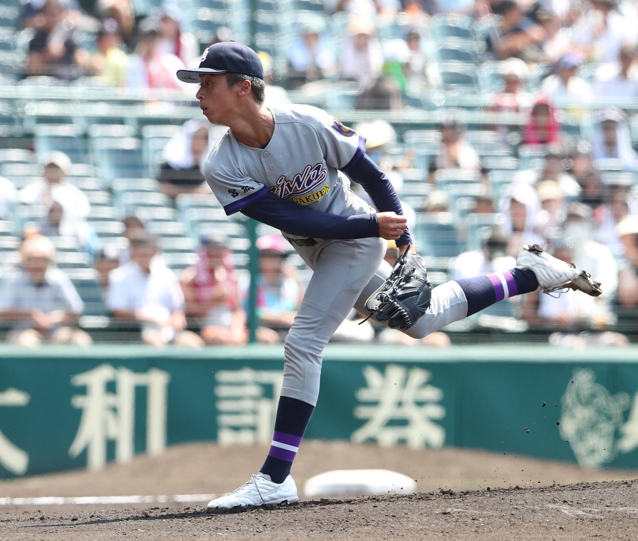 石橋対聖和学園　石橋戦に先発する聖和学園・斎藤佑（撮影・白石智彦）