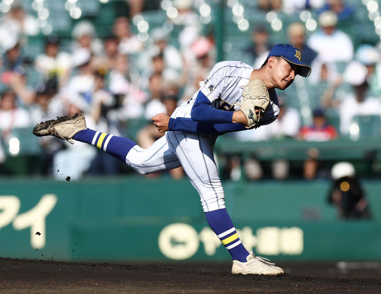智弁学園対健大高崎　力投する健大高崎先発の杉山（撮影・前田充）