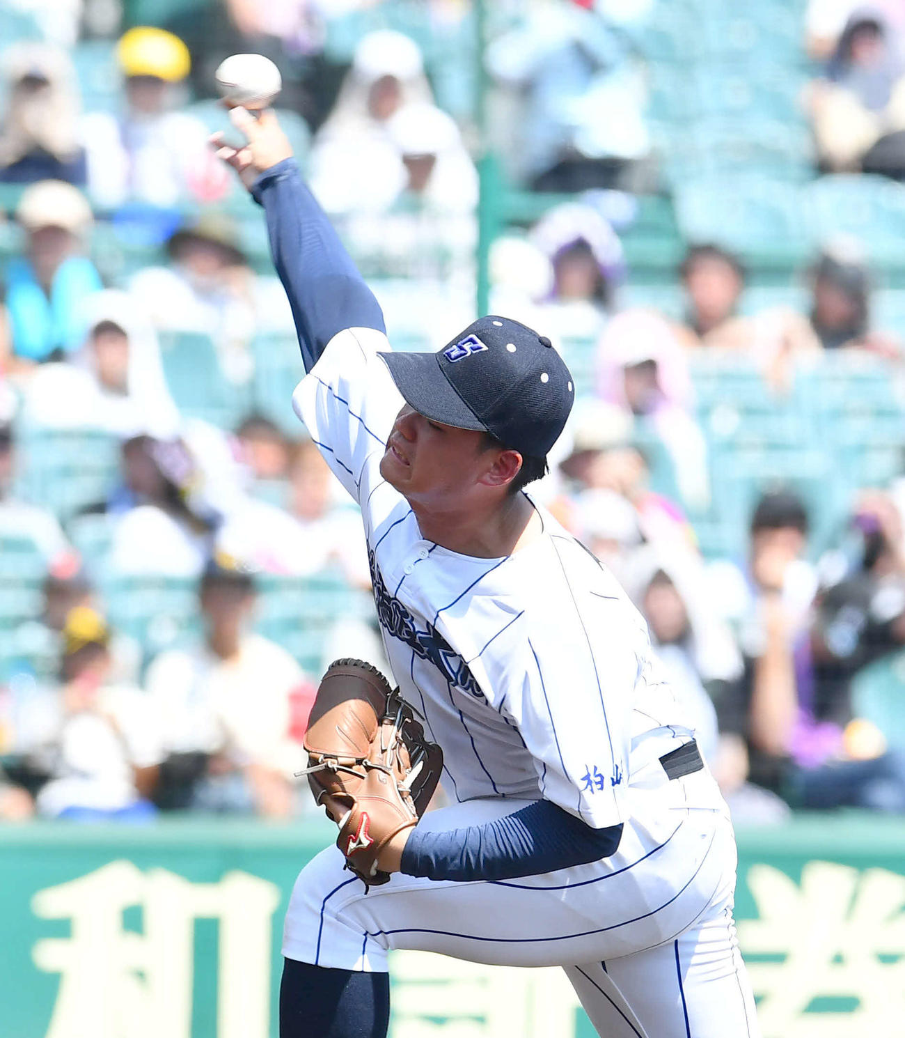 新潟産大付対京都国際　新潟産大付先発の宮田（撮影・岩下翔太）