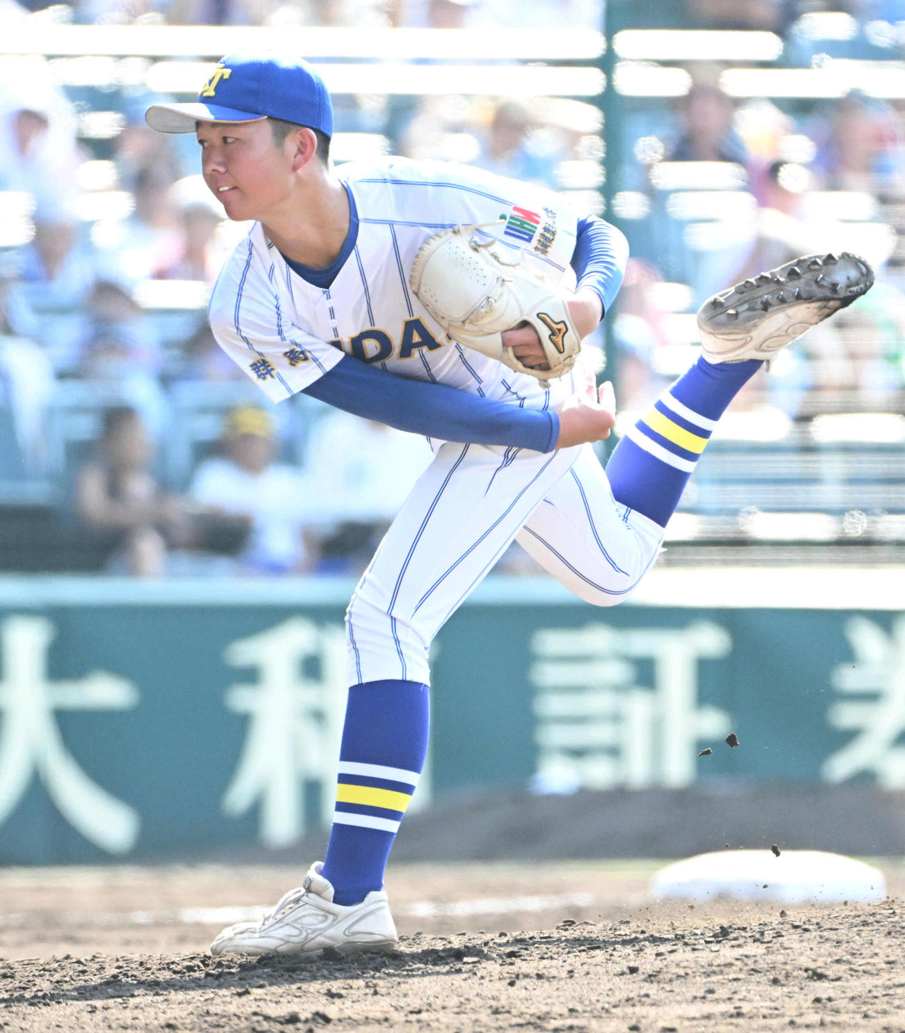 智弁学園対健大高崎　健大高崎2番手の仲本暖（撮影・石井愛子）