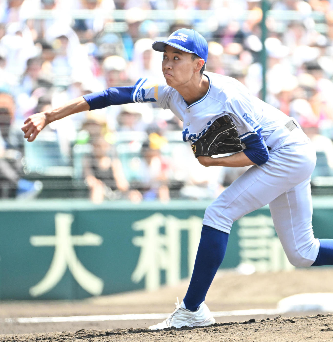 小松大谷対大阪桐蔭　小松大谷先発の西川大智（撮影・石井愛子）