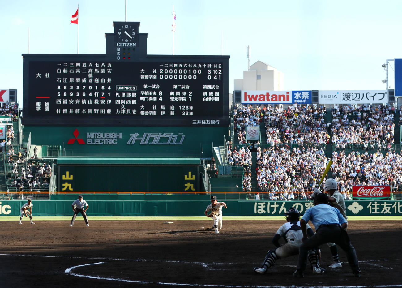 全国高校野球選手権が開催されている甲子園球場（2024年8月11日撮影）