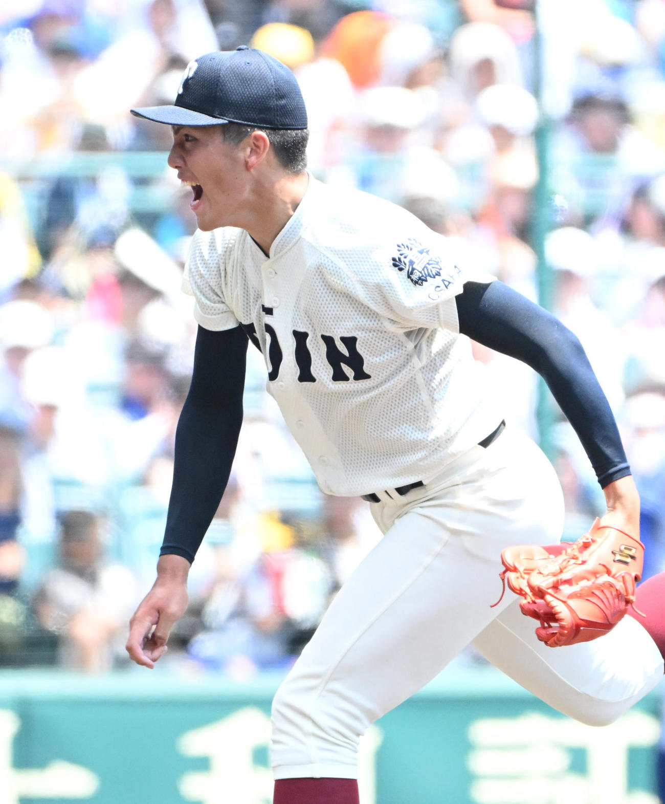 小松大谷対大阪桐蔭　大阪桐蔭2番手の平嶋桂知（撮影・石井愛子）