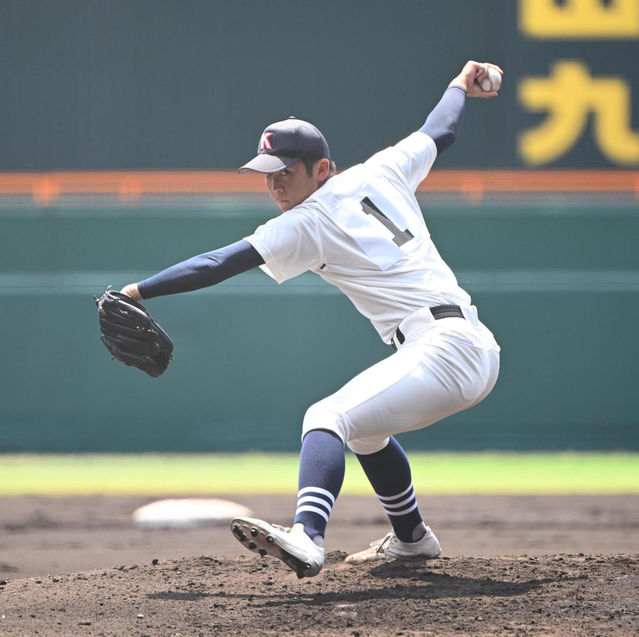掛川西対岡山学芸館　先発する掛川西・高橋（撮影・和賀正仁）