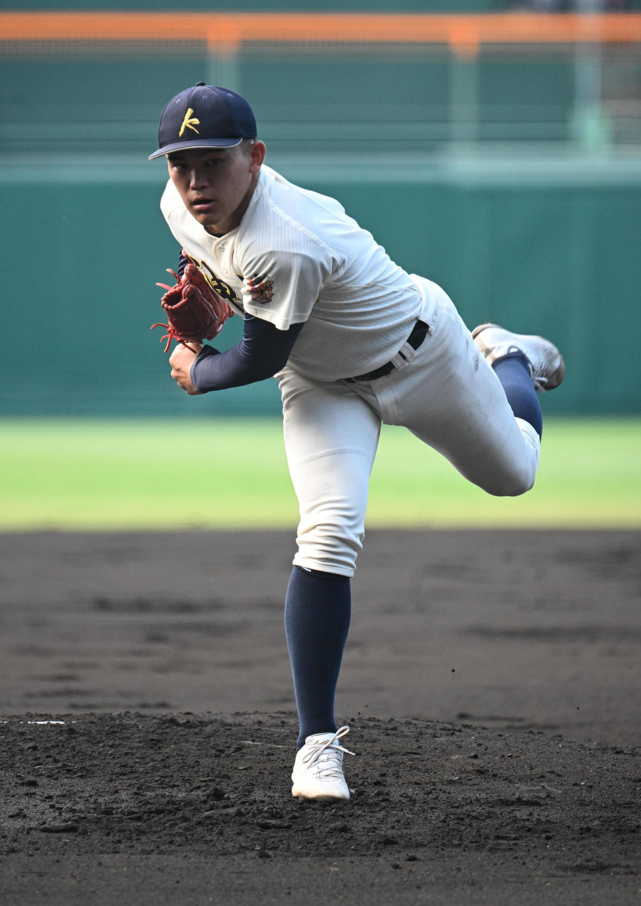 神村学園対中京大中京　先発する神村学園・今村（撮影・和賀正仁）
