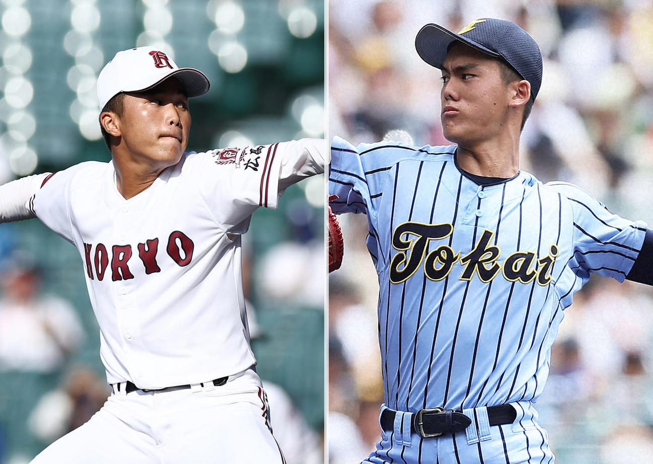 広陵・高尾（左）と東海大相模・藤田