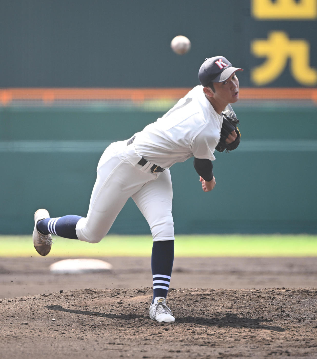 掛川西対岡山学芸館　先発する掛川西・高橋（撮影・和賀正仁）