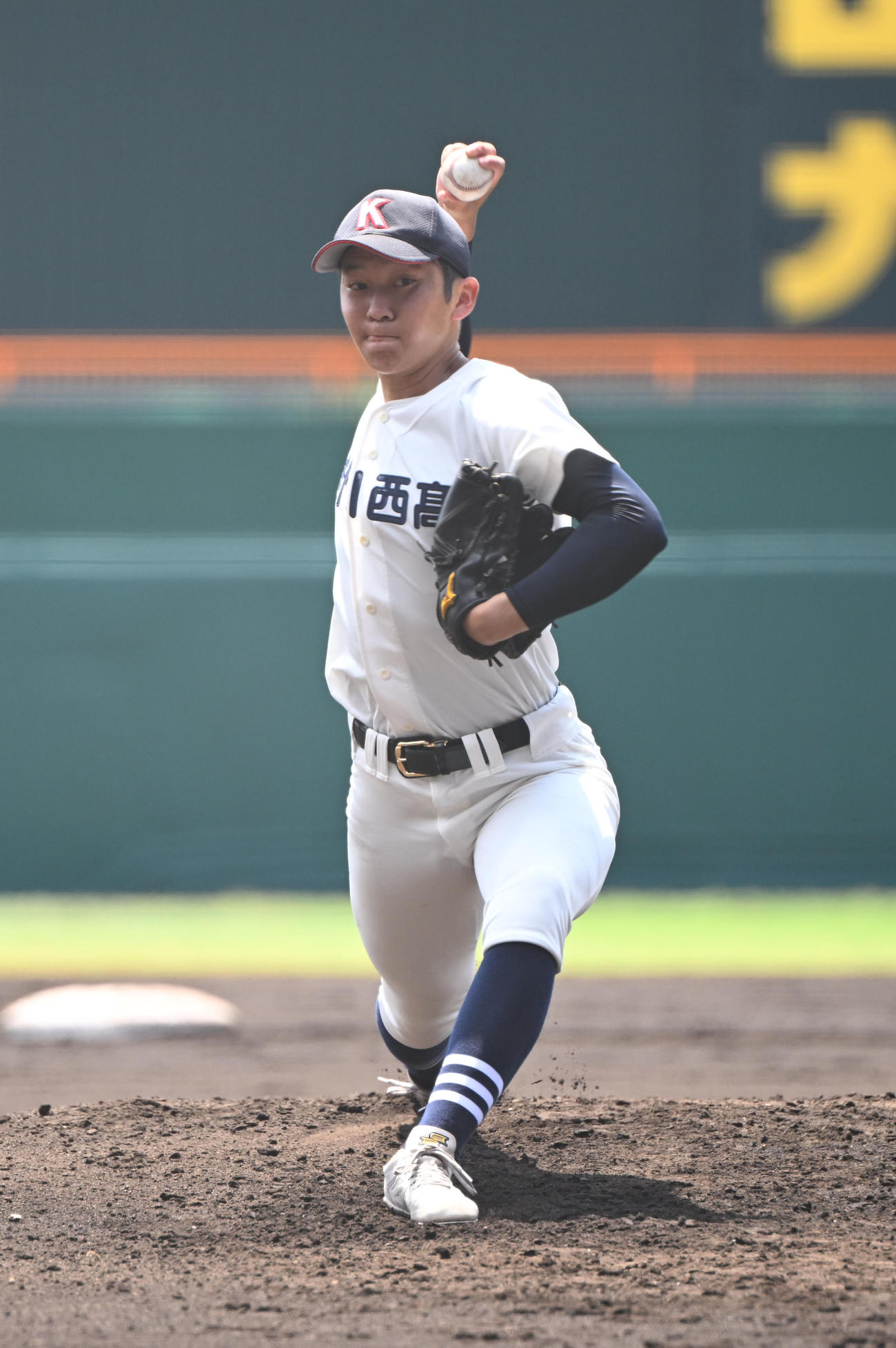 掛川西対岡山学芸館　先発する掛川西・高橋（撮影・和賀正仁）