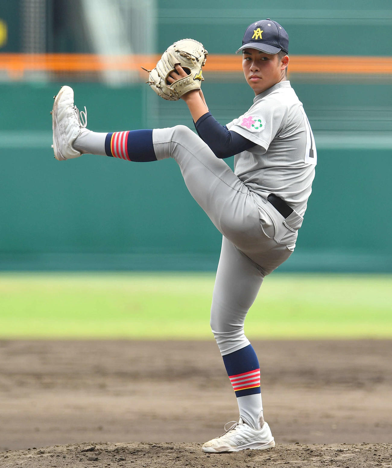 石橋対青森山田　青森山田先発の下山（撮影・岩下翔太）