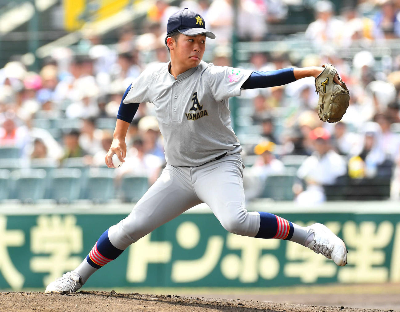 石橋対青森山田　青森山田先発の下山（撮影・岩下翔太）