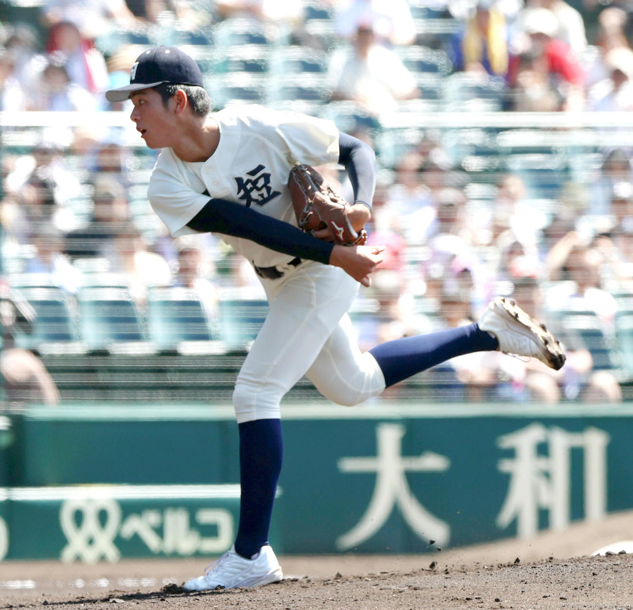 京都国際対西日本短大付　西日本短大付先発の村上（撮影・上山淳一）