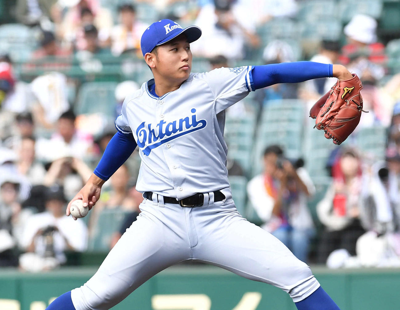 小松大谷対智弁学園　小松大谷3番手の橋（撮影・岩下翔太）