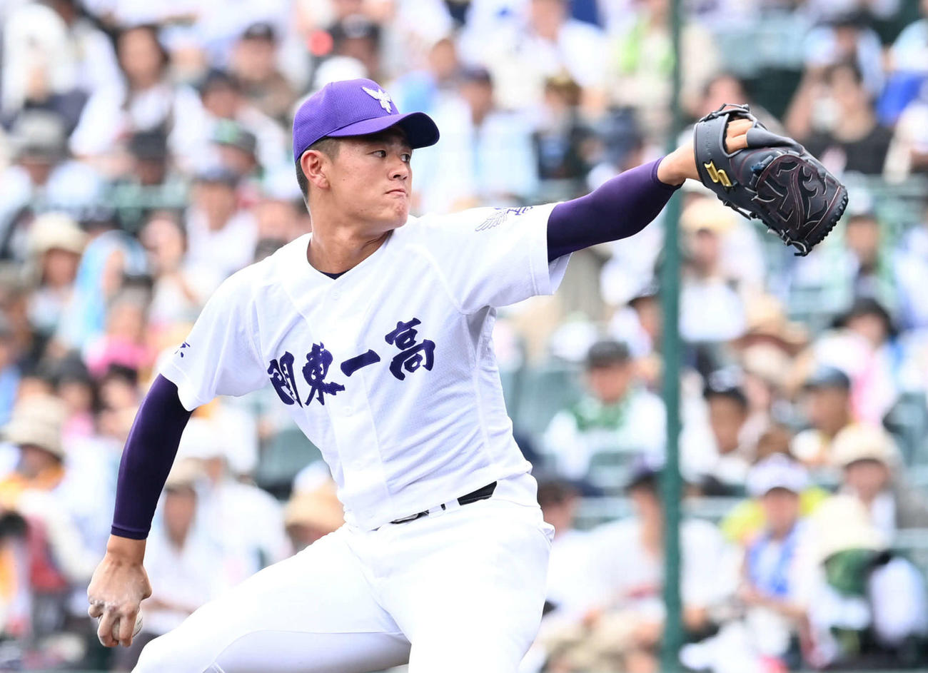 関東第一・坂井遼（2024年8月16日撮影）