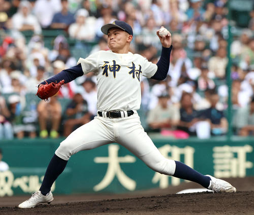 神村学園対大社 神村学園先発の今村(撮影・上山淳一)