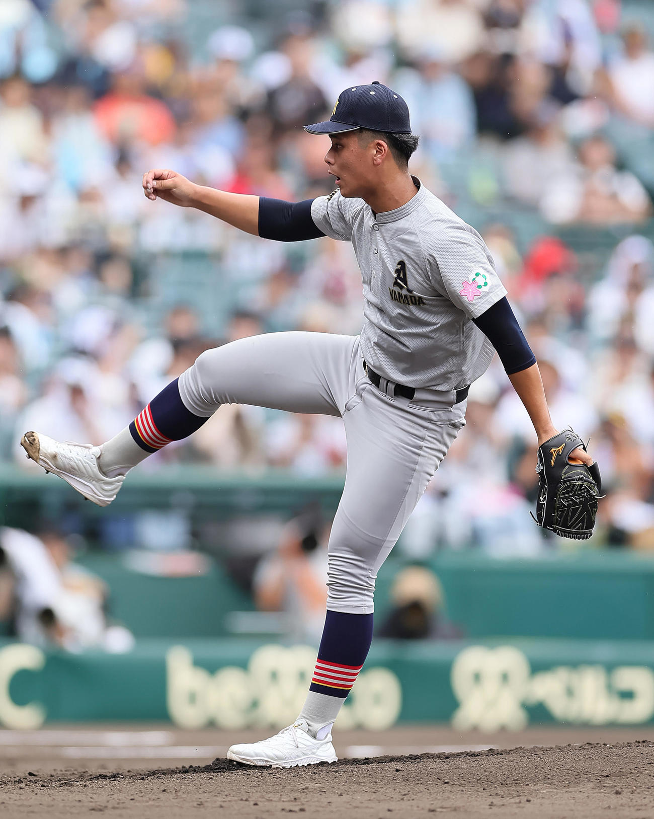 滋賀学園対青森山田　青森山田2番手の関（撮影・足立雅史）