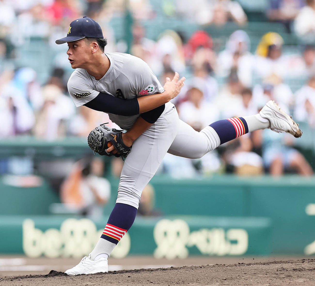 滋賀学園対青森山田　青森山田2番手の関（撮影・足立雅史）