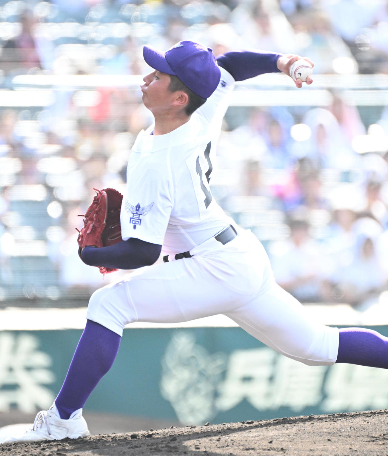 神村学園対関東第一　関東第一先発の大後武尊（撮影・石井愛子）