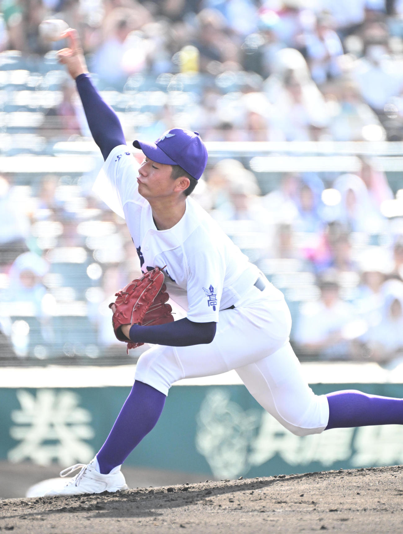 神村学園対関東第一　関東第一先発の大後武尊（撮影・石井愛子）