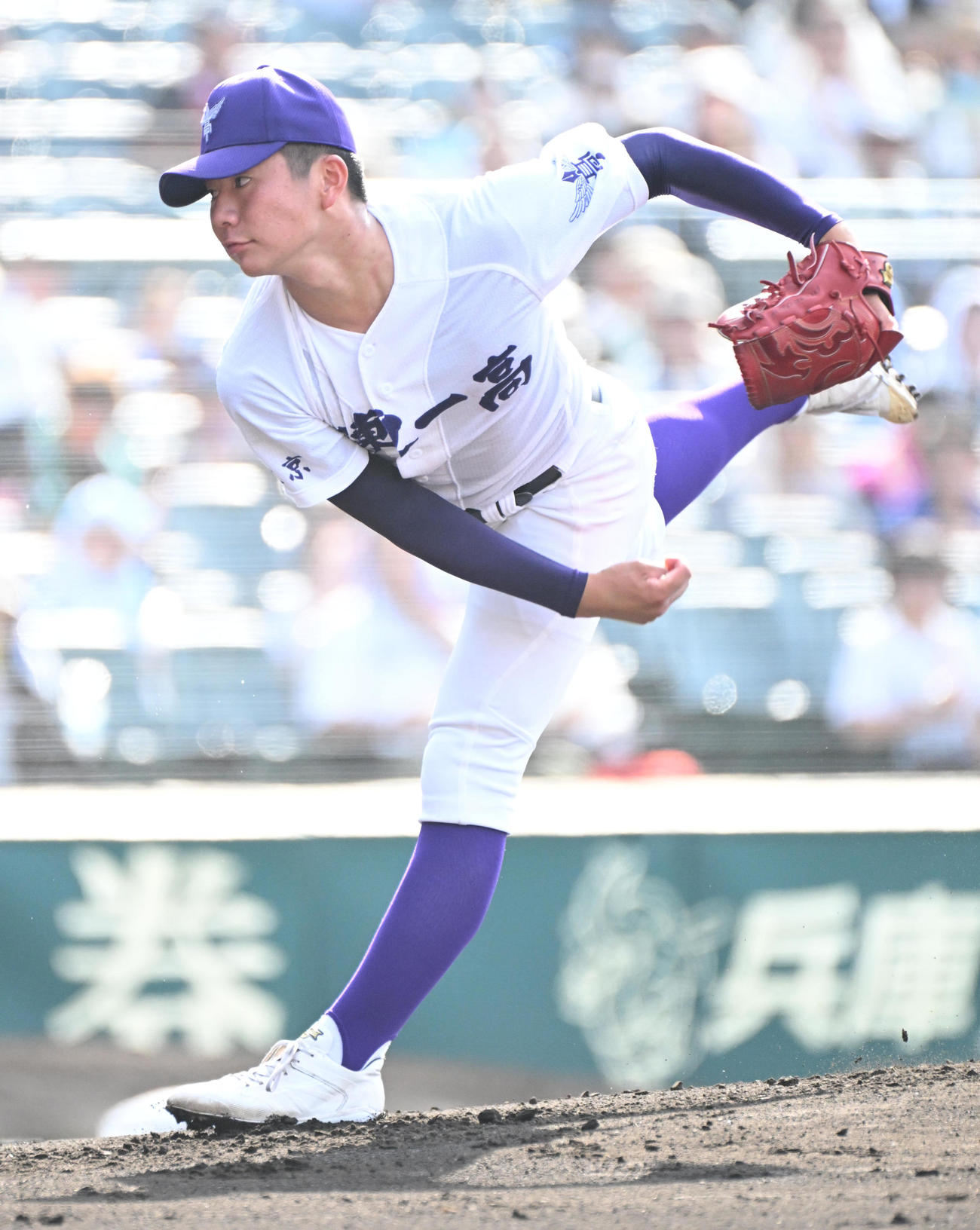 神村学園対関東第一　関東第一先発の大後武尊（撮影・石井愛子）