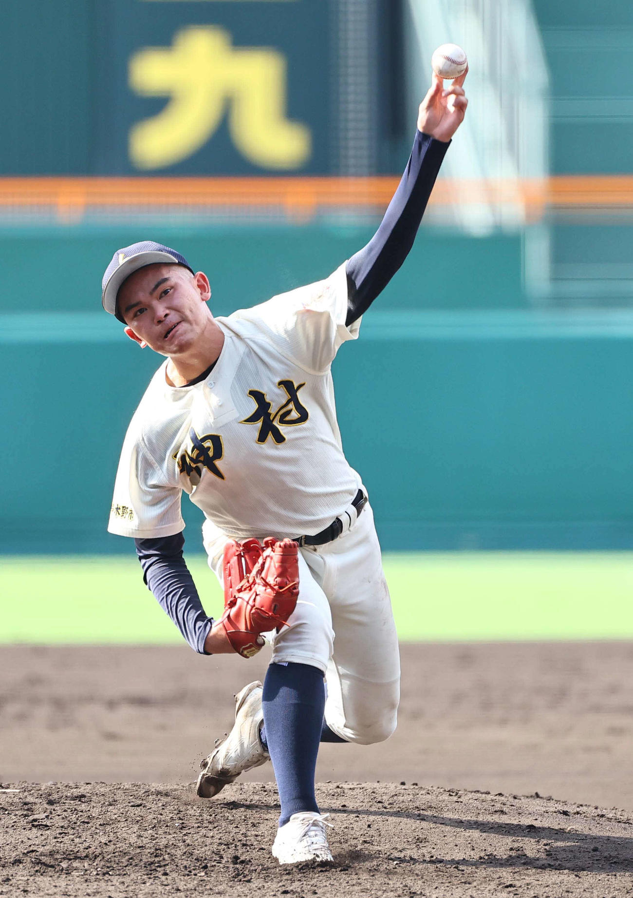 神村学園対関東第一　神村学園先発の今村拓未（撮影・上田博志）